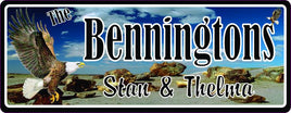 Flying Eagle Sign with Desert Background