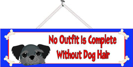 Funny Dog Quote Sign with Blue Border