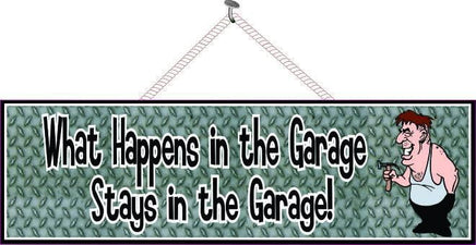 Diamond Tread Garage Sign with Funny Quote