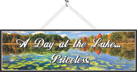 Nature Quote Sign with Fall Lake Scene