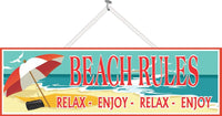 Beach Rules Novelty Sign with Radio