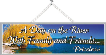 Gold Tree Inspirational Quote Sign with River