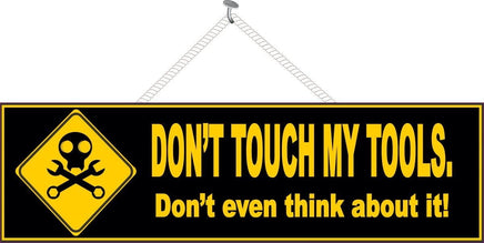 Black & Gold Warning Sign with Funny Quote