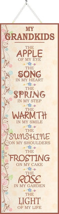 Grandkids Inspirational Sign with Pastel Flower Blossoms