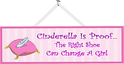 Cinderella Shoe Sign in Pink