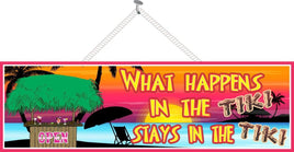 Beach Sunset Tiki Bar Sign with Palm Trees