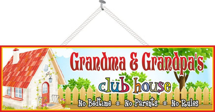 Grandparents Club House Sign
