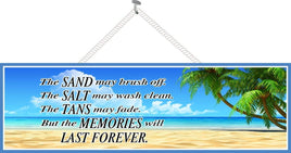Tropical Island Sign with Beach Quote