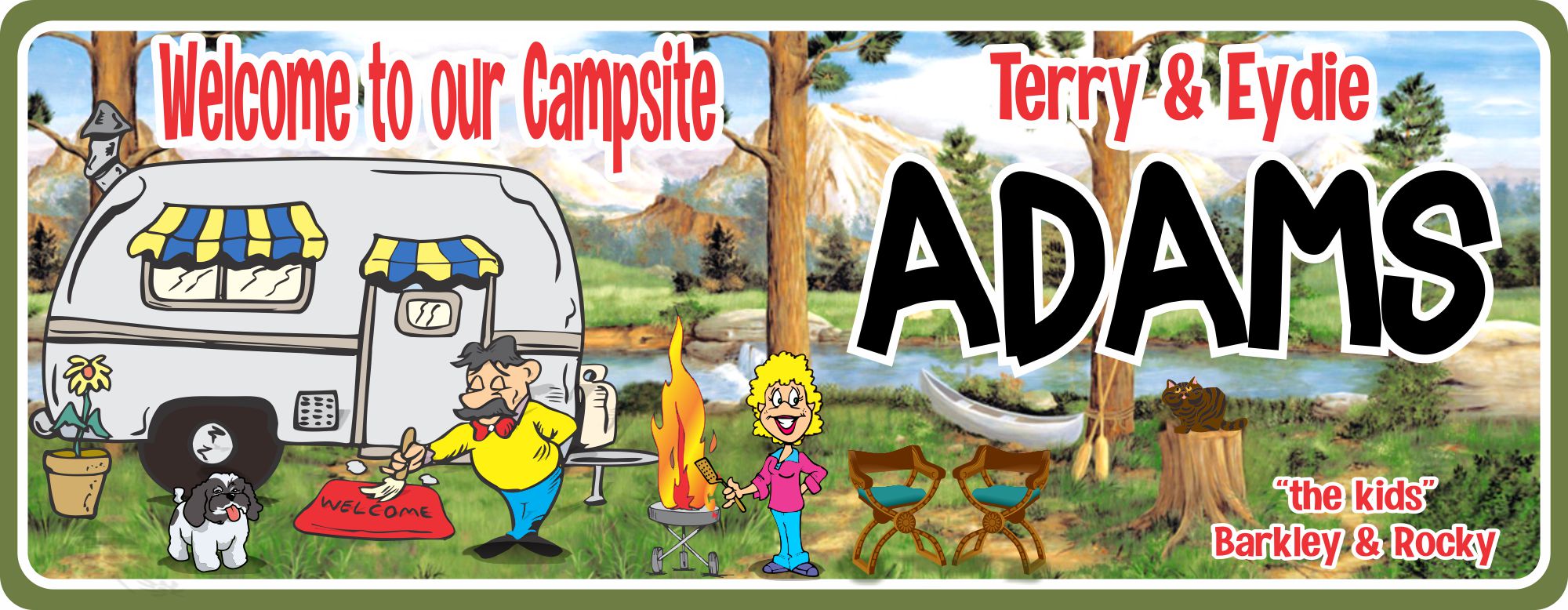 Camping Signs Personalized