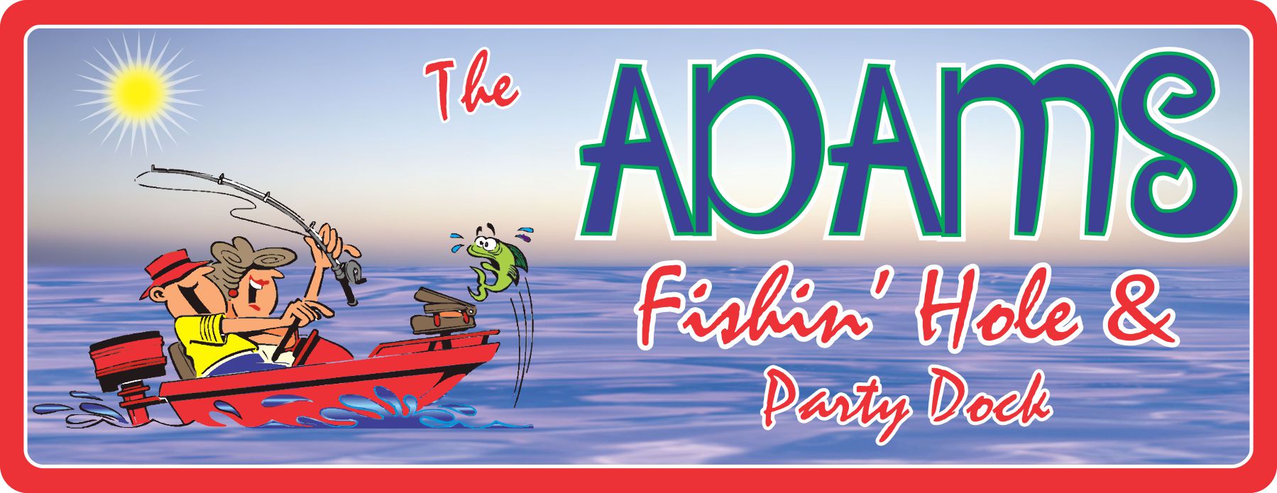 Custom Fishin' Hole Dock Sign: Personalized Nautical Decor| Fun Sign ...
