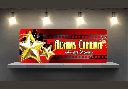 Home Theater Stars Custom Sign for Movie Room or Man Cave