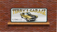Yellow Buick GSX Vintage Car Sign with Personalized Name
