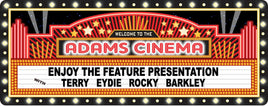 Custom Theater Sign with Marquee and Neon Lights Effect