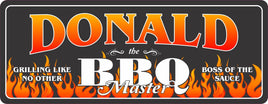  Personalized Barbecue Sign with Fire & Custom Name