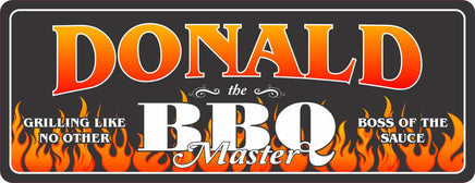  Personalized Barbecue Sign with Fire & Custom Name