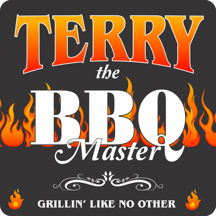  Personalized Barbecue Sign with Fire & Custom Name