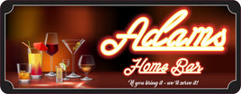 Personalized Home Bar Sign with Name & Mixed Drinks