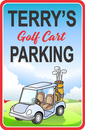 Lay Claim To Your Parking Spot With This Fun Golf Cart Parking Sign