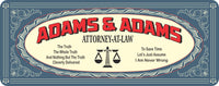 Custom Personalized Vintage Attorney at Law Sign