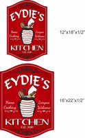 Custom Kitchen Sign with Utensils in Utensil Holder - 2 sizes