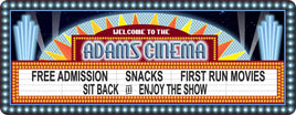 Personalized Home Cinema Sign with Marquee 