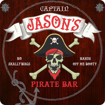  Custom Pirate Bar Sign with Skull and Crossbones Meta Title