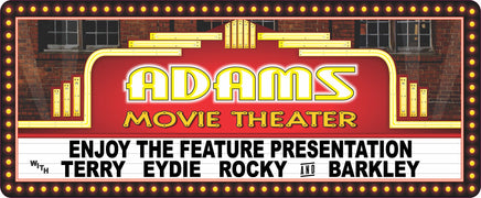 Custom Movie Theater Sign Vintage Marquee - Brick Building