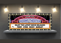 Personalized Starburst Marquee Custom Home Theater Sign