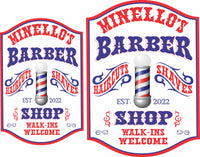 Personalized Barber Shop Sign with Vintage Look