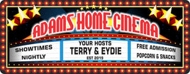 Personalized Cinema Sign Movie Marquee with Stars