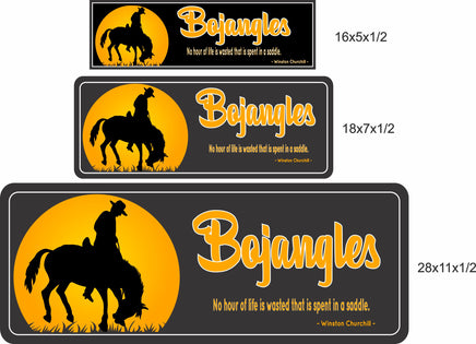 Personalized Horse Stall Name Sign with Silhouetted Horse - 3 sizes