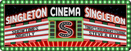 Red and Green Movie Marquee Sign Personalized with Name and Initial