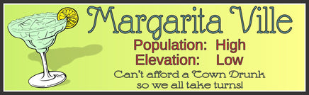Margarita Quote Sign with City Details