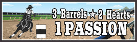 3 Barrels – 2 Hearts – 1 Passion Horse Lover Sign for Barrel Racers