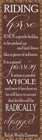 Riding a Horse Inspirational Poem Sign Male Version