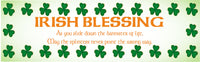 Irish Blessing Inspirational Sign with Green Clover Border