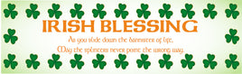 Irish Blessing Inspirational Sign with Green Clover Border