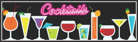 Rainbow Cocktails Bar Sign with Neon Lights Font
