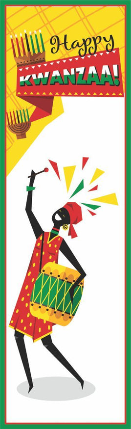 Happy Kwanzaa Sign with Dancing Woman