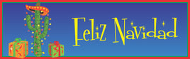 Feliz Navidad Sign with Cactus Christmas Tree