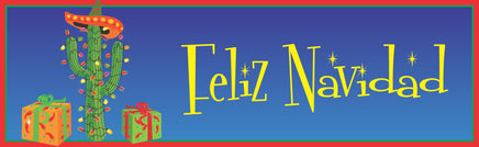 Feliz Navidad Sign with Cactus Christmas Tree