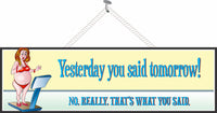 Funny Diet Quote Sign with Motivational Message