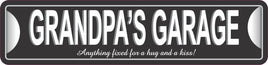 Personalized Grandpa's Garage Street Sign - Custom Décor Accent