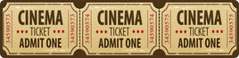 Cinema Ticket Home Movie Theater Sign