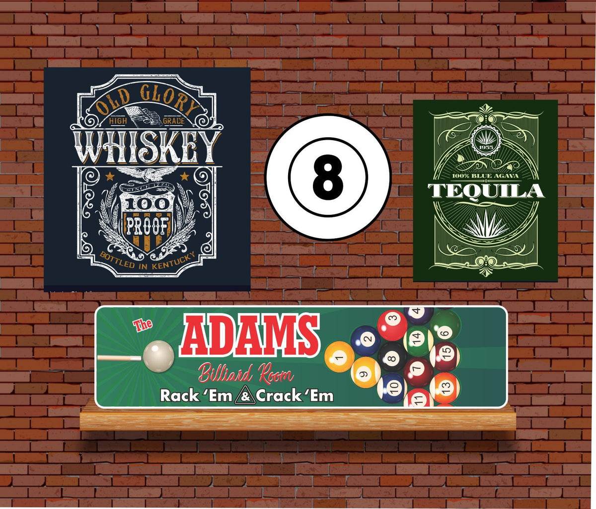 Custom Personalized Billiard Sign for Stylish Pool Room Decor| Fun Sign ...