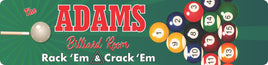 Pool Room Decor Sign with Pool Balls & Quote