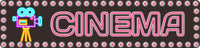 Neon Pink Cinema Sign for Your Movie Room Decor