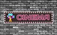 t Retro Cinema Sign for Movie Room Decor