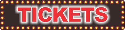 Novelty Home Theater Tickets Sign with Flashbulb Lights
