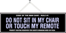Black Man Cave Funny Sign with House Rules
